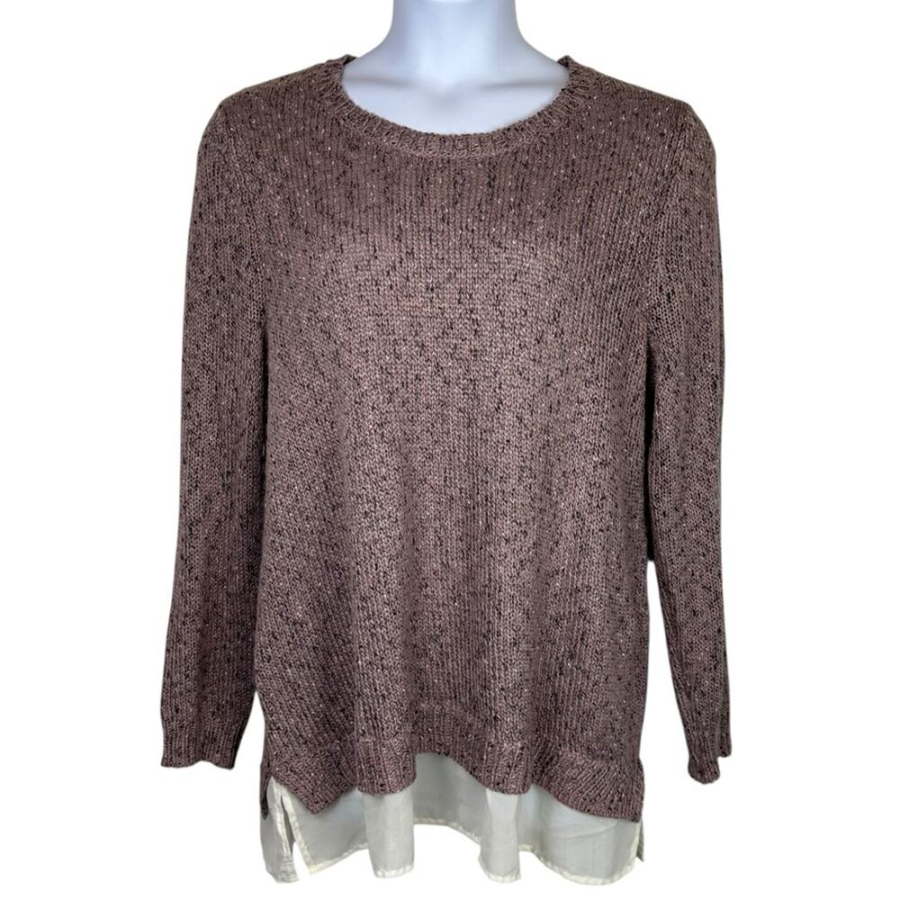 Lane Bryant Textured Knit Sweater in Soft Mauve Size 18/20 - Picture 1 of 6